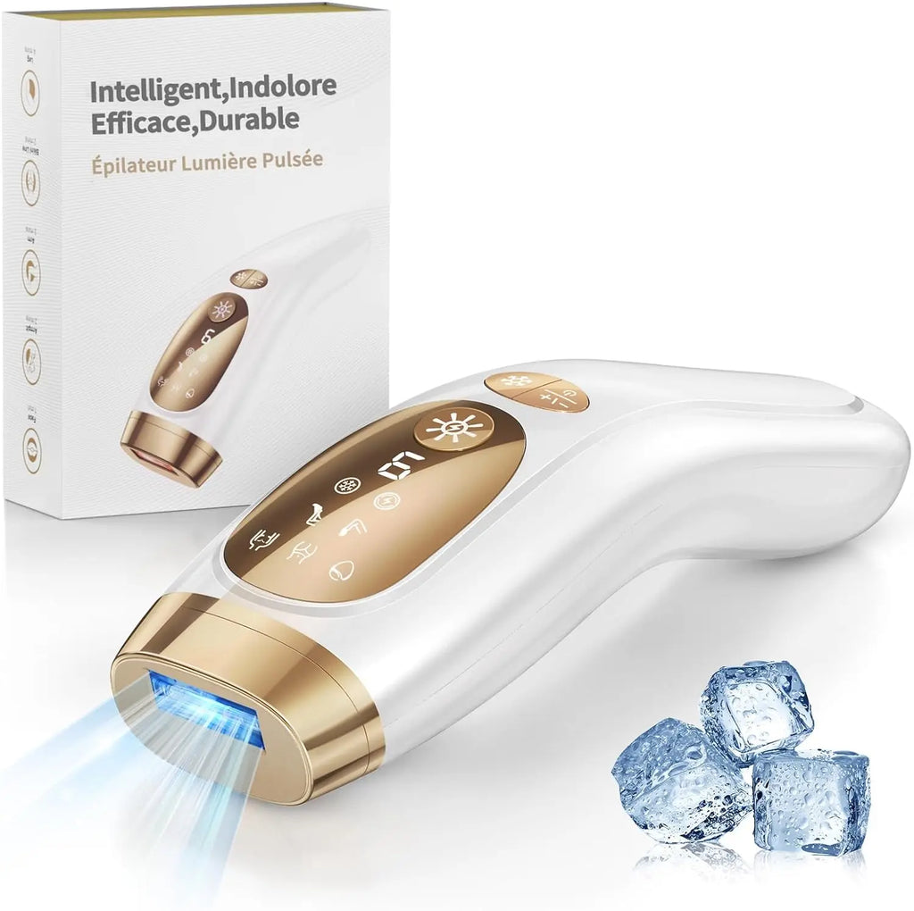 Ice-Cool IPL Laser Hair Removal – Unlimited Flashes, Painless & Long-Lasting Results