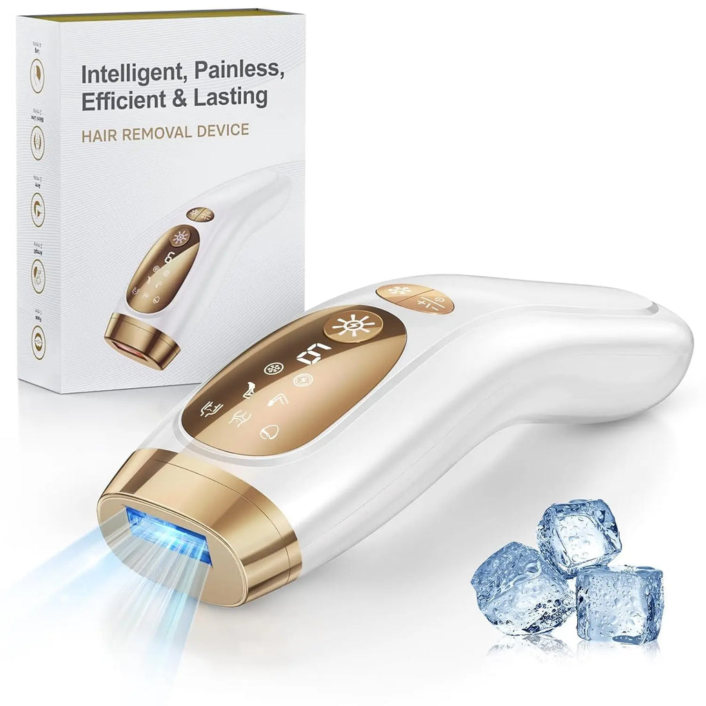 Ice-Cool IPL Laser Hair Removal – Unlimited Flashes, Painless & Long-Lasting Results