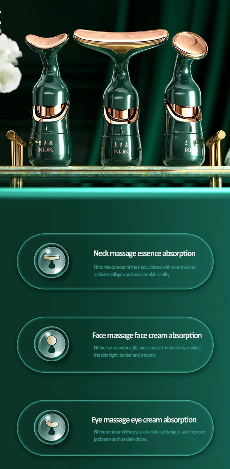 LiftGlow™ 3-in-1 Facial & Neck EMS Device — Lifting, Anti-Aging & Skin Tightening