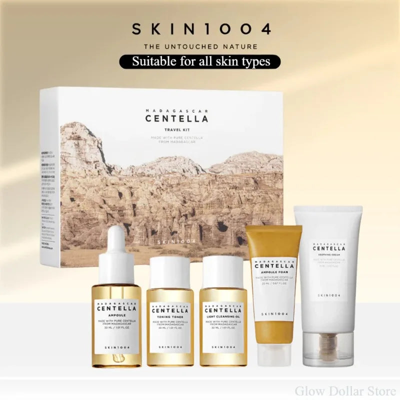 Centella Glow™ — Korean Skincare Travel Kit (5-Step Routine)